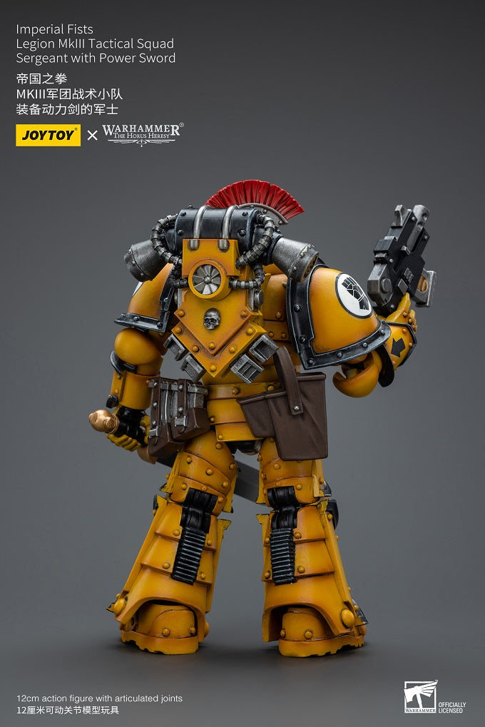 Imperial Fists Legion MkIII Tactical Squad Sergeant with Power Sword - Warhammer The Horus Heresy Action Figure By JOYTOY
