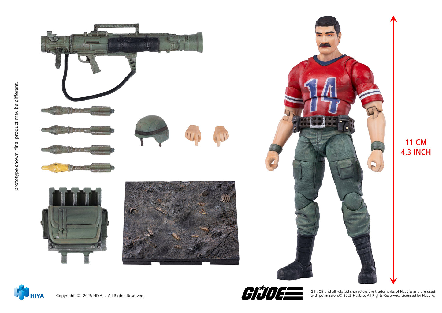 Exquisite Mini Series 1/18 G.I.Joe BAZOOKA - Action Figure By HIYA Toys