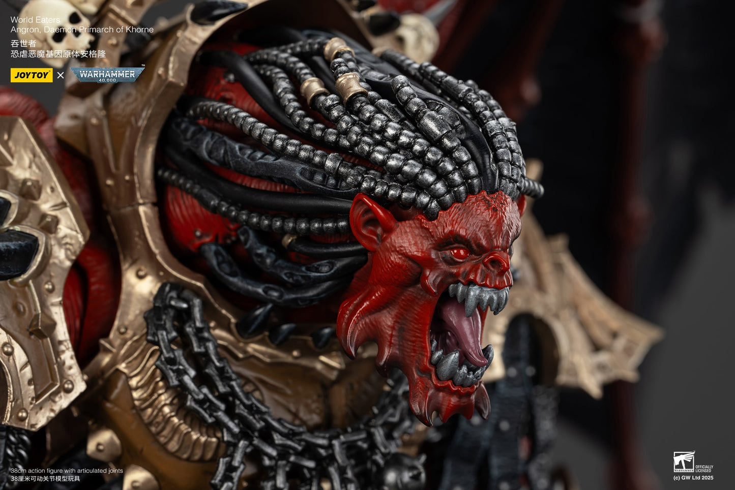 (Free Express) World Eaters Angron, Daemon Primarch of Khorne - Warhammer 40K 1/18 Action Figure By JOYTOY