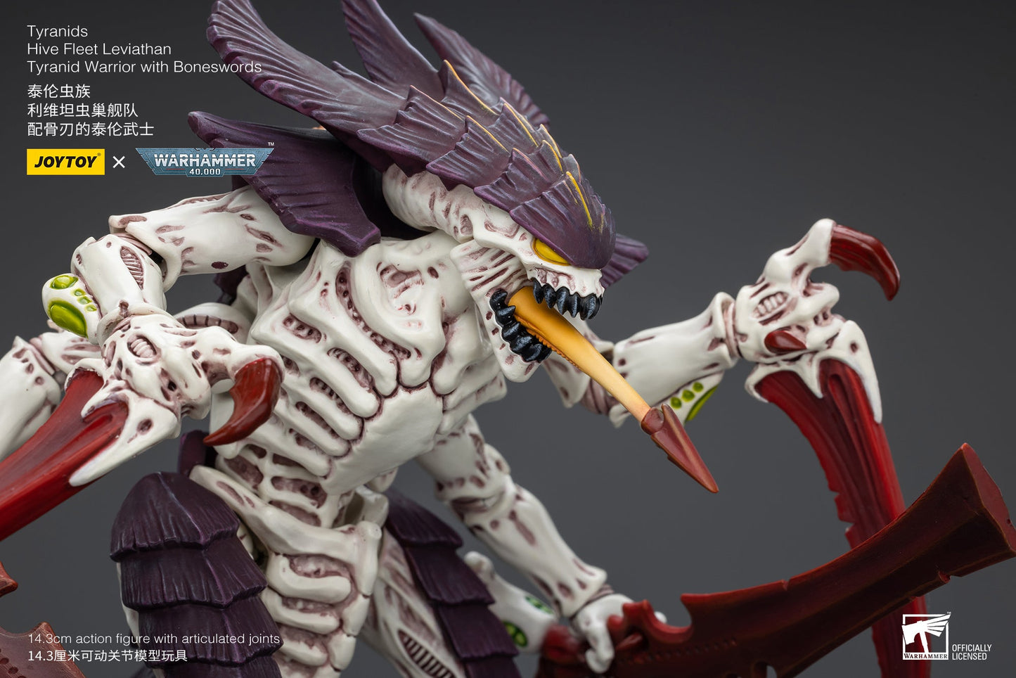 (RE-RUN) Tyranids Hive Fleet Leviathan Tyranid Warrior with Boneswords - Warhammer 40K Action Figure By JOYTOY