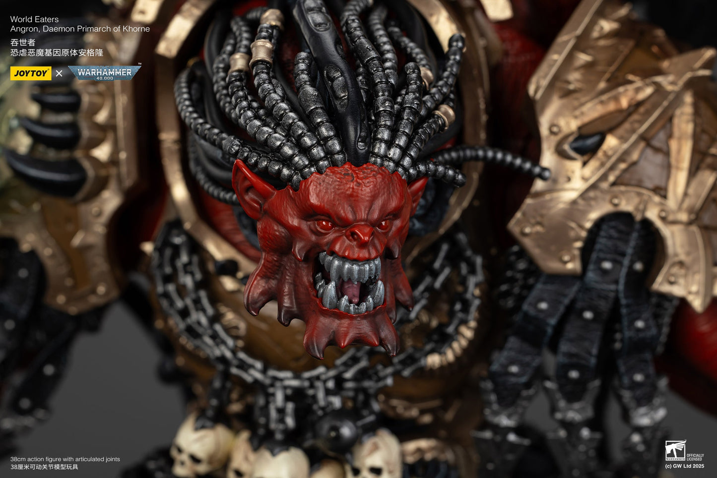 (Free Express) World Eaters Angron, Daemon Primarch of Khorne - Warhammer 40K 1/18 Action Figure By JOYTOY