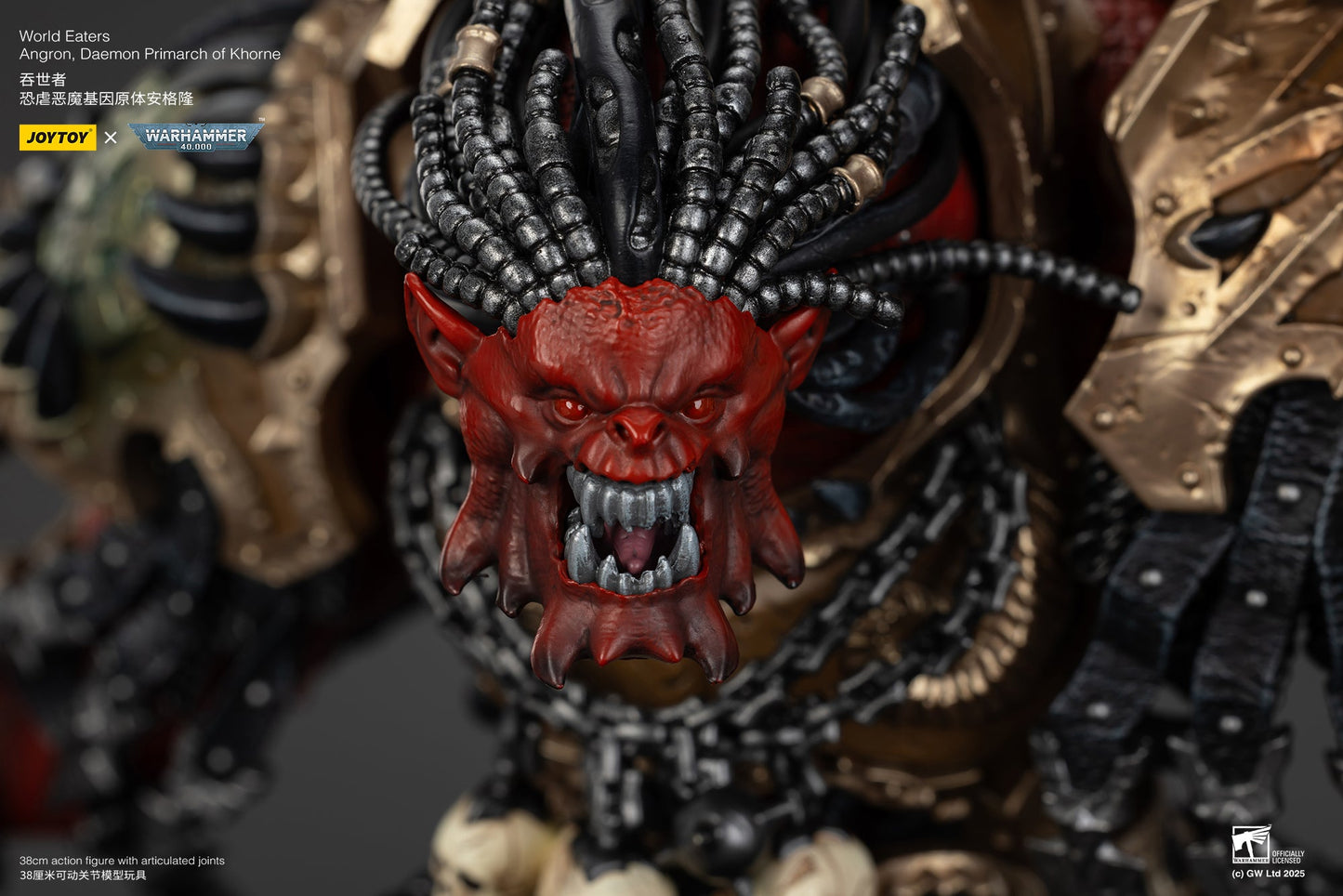(Free Express) World Eaters Angron, Daemon Primarch of Khorne - Warhammer 40K 1/18 Action Figure By JOYTOY