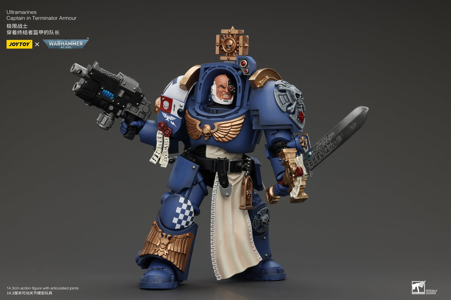 Ultramarines Captain In Terminator Armour - Warhammer 40K Action Figure By JOYTOY