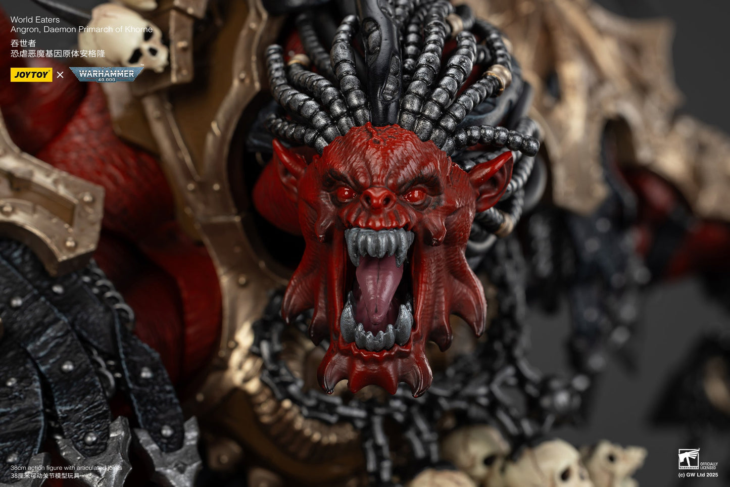 (Free Express) World Eaters Angron, Daemon Primarch of Khorne - Warhammer 40K 1/18 Action Figure By JOYTOY