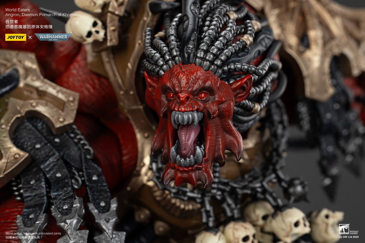 (Free Express) World Eaters Angron, Daemon Primarch of Khorne - Warhammer 40K 1/18 Action Figure By JOYTOY