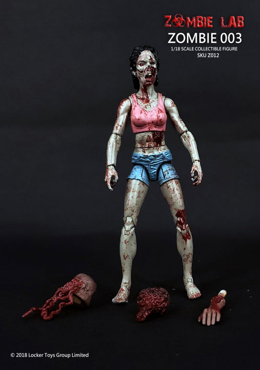 (Rare) Zombie 003 - Zombie Lab 1/18 Action Figure By Locker Toys Group