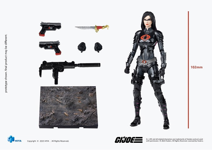 (Rare) G.I.Joe Baroness Exquisite Mini Series 1/18 Scale - Action Figure By HIYA Toys