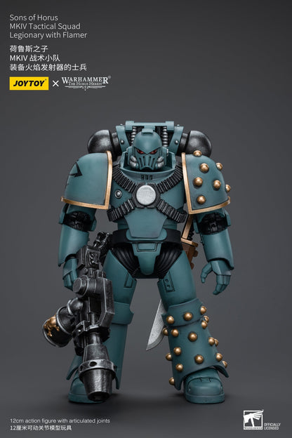 Sons of Horus MKIV Tactical Squad Legionary with Flamer - Warhammer "The Horus Heresy"Action Figure By JOYTOY