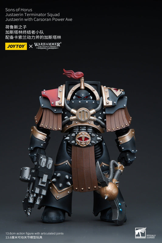 Sons of Horus Justaerin Terminator Squad Justaerin with Carsoran Power Axe - Warhammer "The Horus Heresy" Action Figure By JOYTOY