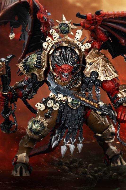 (Free Express) World Eaters Angron, Daemon Primarch of Khorne - Warhammer 40K 1/18 Action Figure By JOYTOY