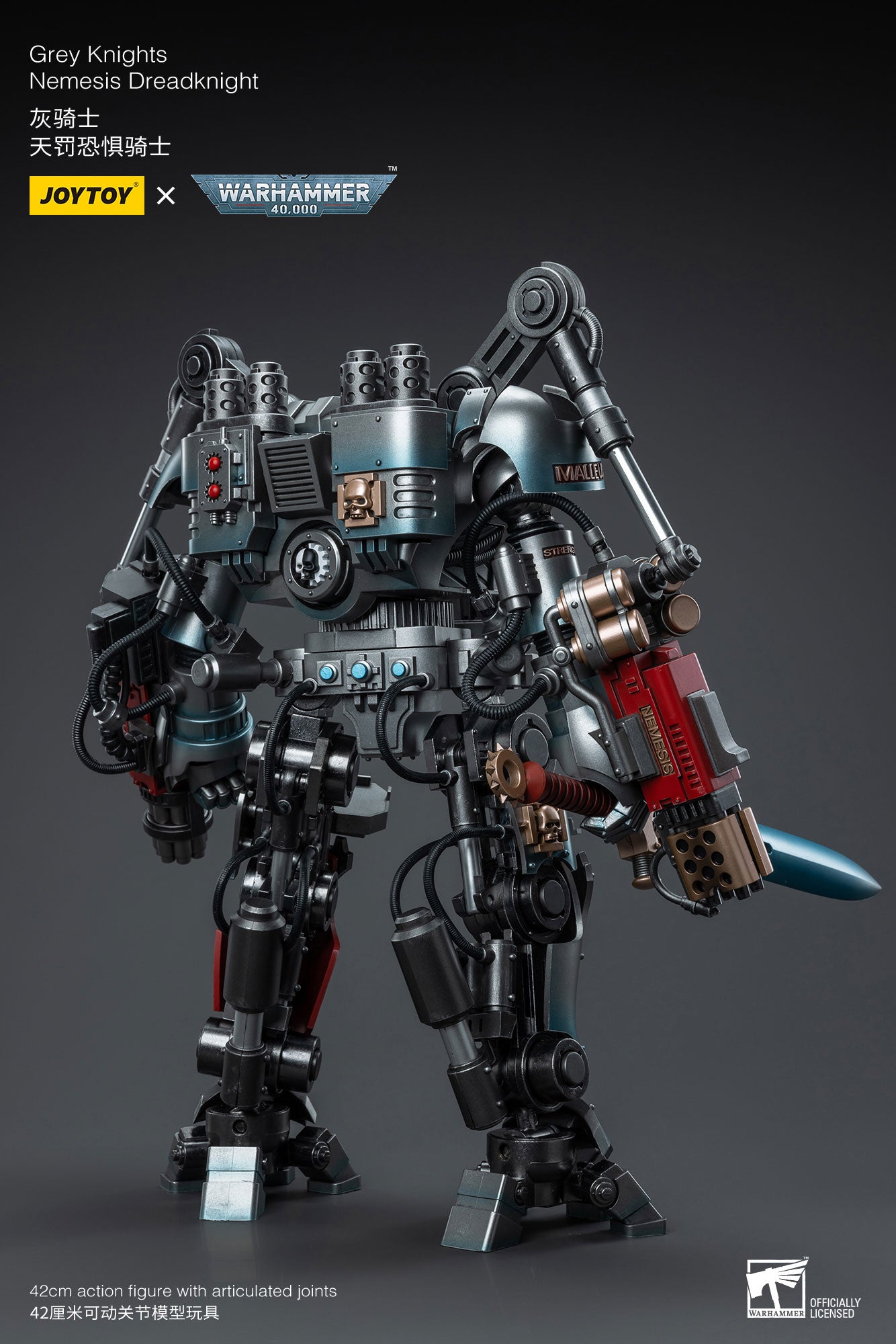 (Hiếm) Grey Knights Nemesis Dreadknight - Mô hình hành động Warhammer 40K của JOYTOY