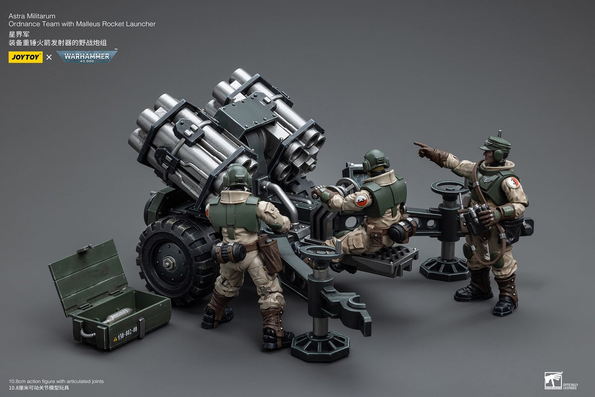 Astra Militarum Ordnance Team with Malleus Rocket Launcher - Warhammer 40K Action Figure By JOYTOY