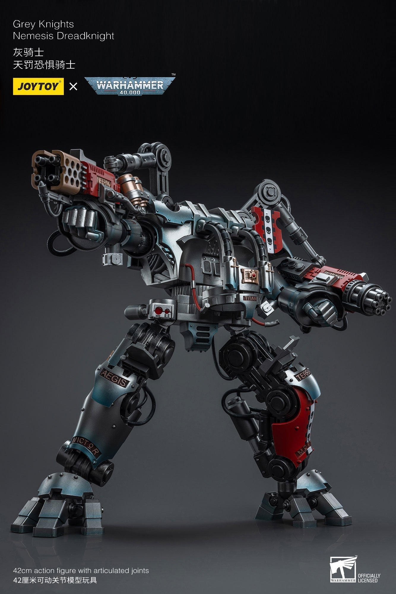 (Hiếm) Grey Knights Nemesis Dreadknight - Mô hình hành động Warhammer 40K của JOYTOY