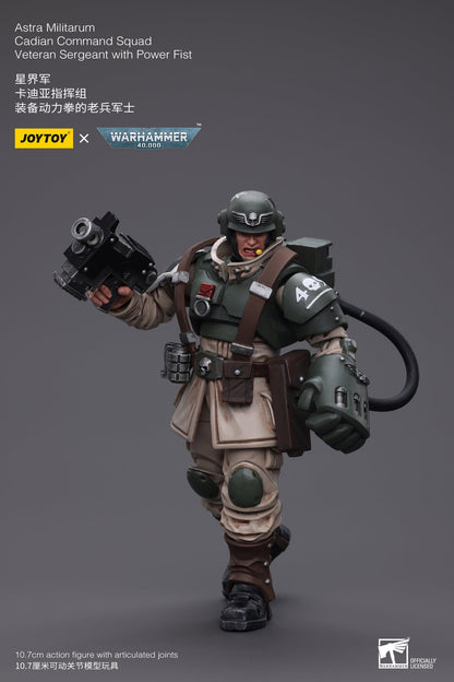 Astra Militarum Cadian Command Squad Veteran Sergeant with Power Fist - Warhammer 40K Action Figure By JOYTOY