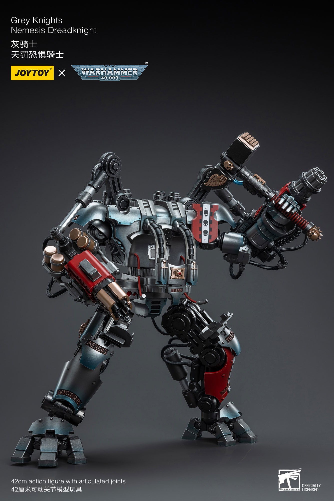 (Hiếm) Grey Knights Nemesis Dreadknight - Mô hình hành động Warhammer 40K của JOYTOY