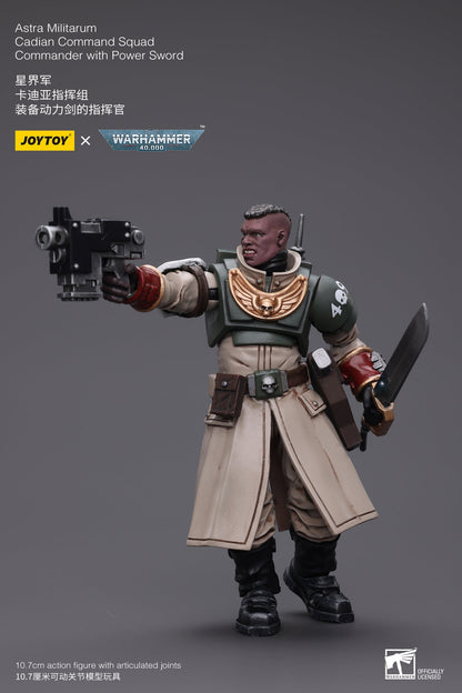 Astra Militarum Cadian Command Squad Commander with Power Sword - Warhammer 40K Action Figure By JOYTOY