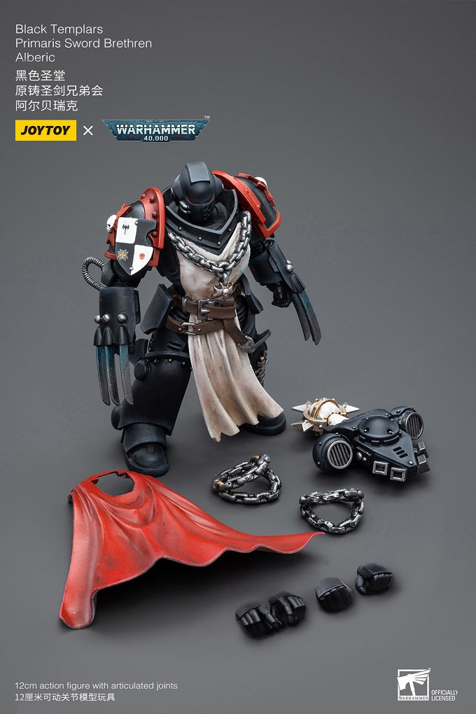 Black Templars Primaris Sword Brethren Alberic - Warhammer 40K Action Figure By JOYTOY