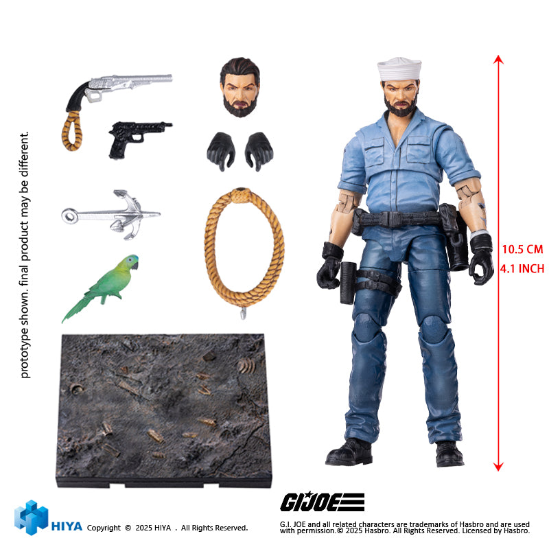 Exquisite Mini Series 1/18 Scale G.I.Joe Shipwreck- Action Figure By HIYA Toys