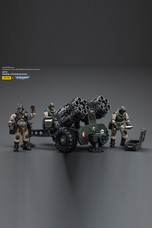 Astra Militarum Ordnance Team with Malleus Rocket Launcher - Warhammer 40K Action Figure By JOYTOY