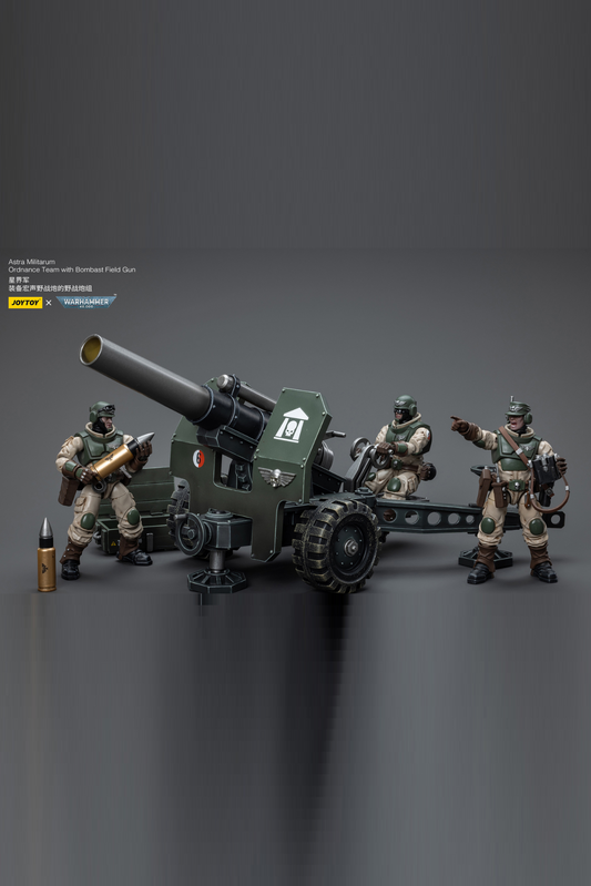 Astra Militarum Ordnance Team with Bombast Field Gun - Warhammer 40K Action Figure By JOYTOY