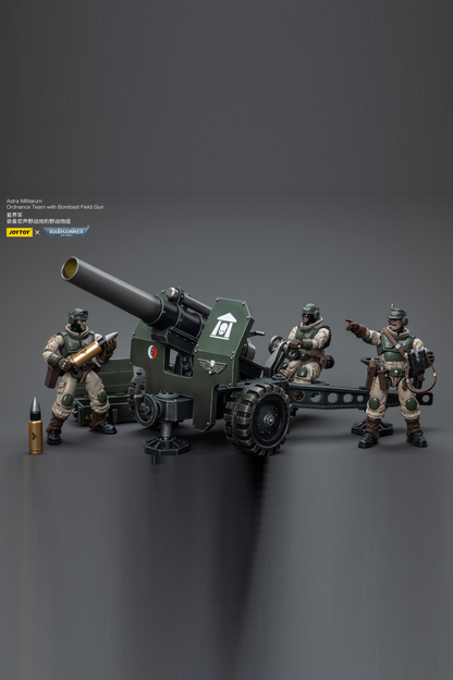 Astra Militarum Ordnance Team with Bombast Field Gun - Warhammer 40K Action Figure By JOYTOY