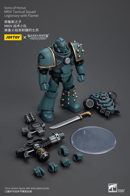 Sons of Horus MKIV Tactical Squad Legionary with Flamer - Warhammer "The Horus Heresy"Action Figure By JOYTOY