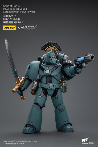 Sons of Horus MKVI Tactical Squad Sergeant with Power Sword - Warhammer "The Horus Heresy" Action Figure By JOYTOY