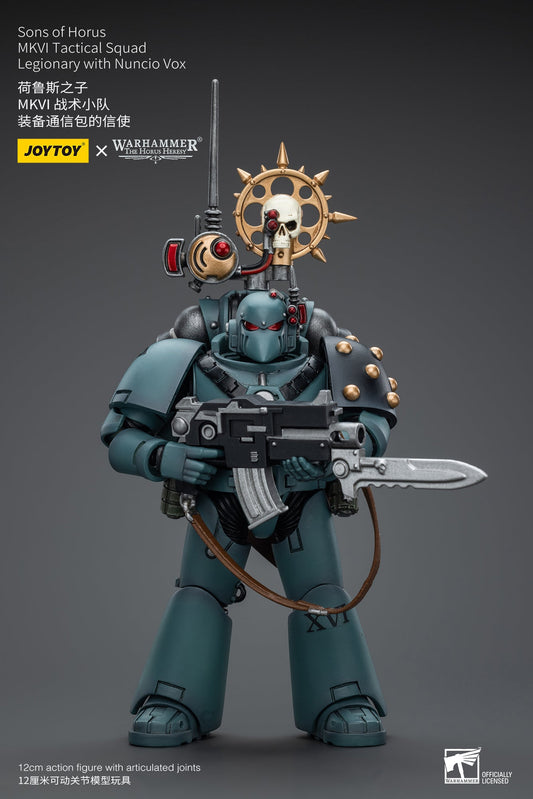 Sons of Horus MKVI Tactical Squad Legionary with Nuncio Vox - Warhammer "The Horus Heresy" Action Figure By JOYTOY