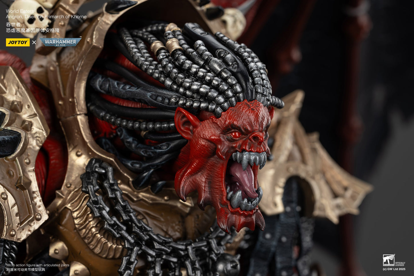 (Free Express) World Eaters Angron, Daemon Primarch of Khorne - Warhammer 40K 1/18 Action Figure By JOYTOY