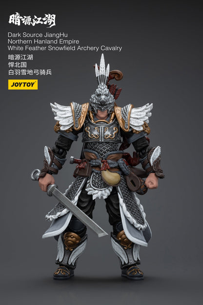 Dark Source - JiangHu Northern Hanland Empire White Feather Snowfield Archery Cavalry Set - 1/18 Action Figure By Joytoy