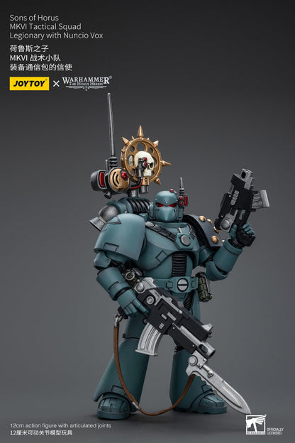 Sons of Horus MKVI Tactical Squad Legionary with Nuncio Vox - Warhammer "The Horus Heresy" Action Figure By JOYTOY