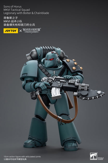 Sons of Horus MKVI Tactical Squad Legionary with Bolter & Chainblade - Warhammer "The Horus Heresy"Action Figure By JOYTOY