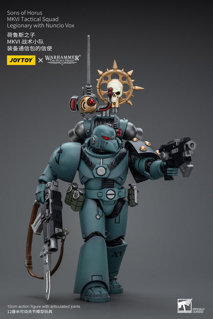 Sons of Horus MKVI Tactical Squad Legionary with Nuncio Vox - Warhammer "The Horus Heresy" Action Figure By JOYTOY