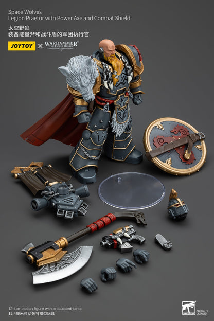 (RE-RUN) Space Wolves Legion Praetor with Power Axe and Combat Shield Warhammer "The Horus Heresy" 1/18 Action Figure By JOYTOY