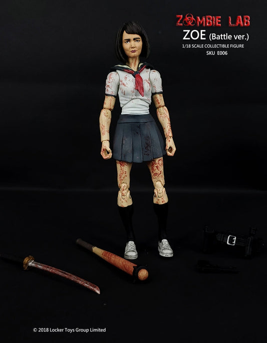 (Rare) Zoe (After Battle) - Zombie Lab 1/18 Action Figure By Locker Toys Group