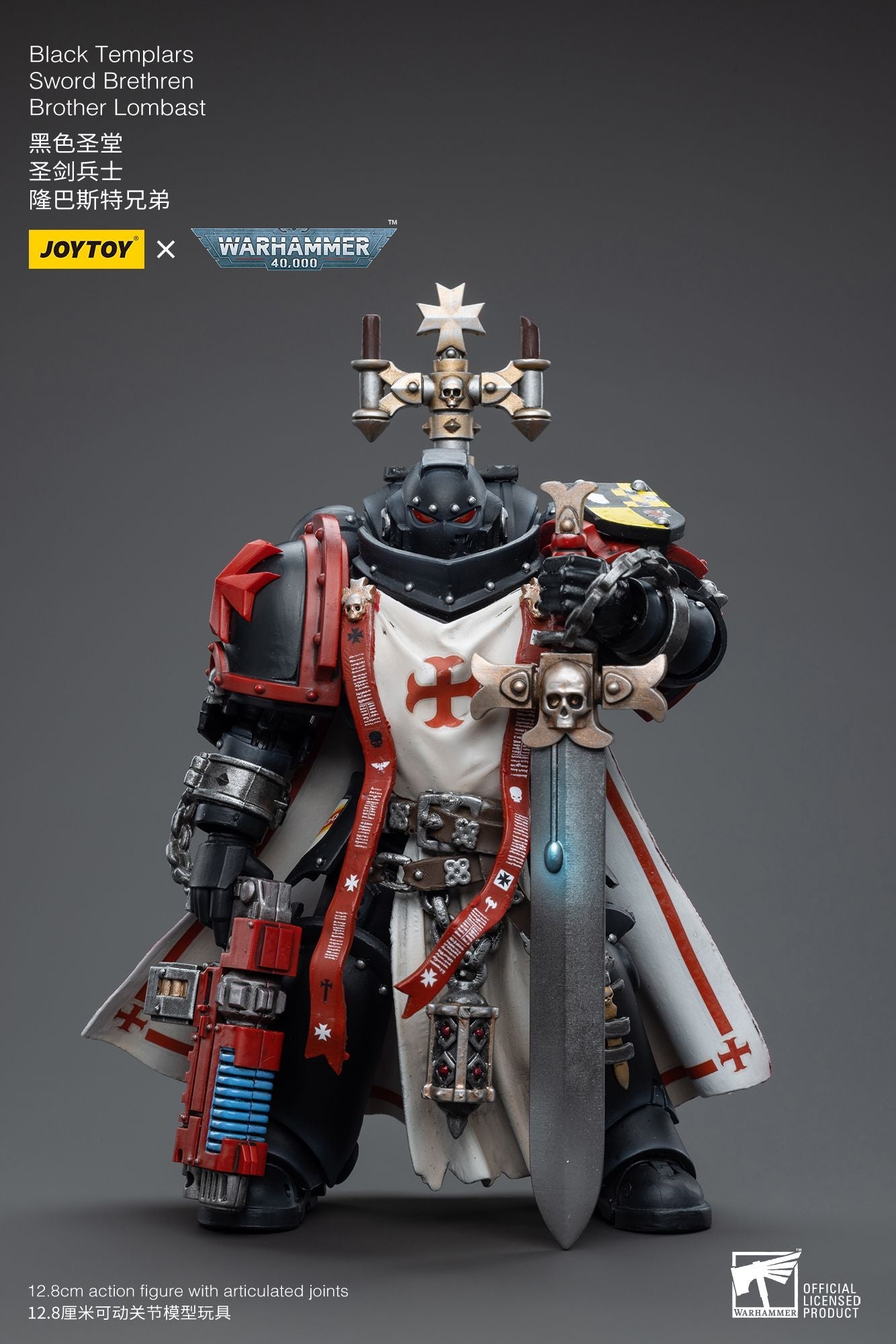 Black Templars Sword Brethren Brother Lombast - Warhammer 40K Action Figure By JOYTOY