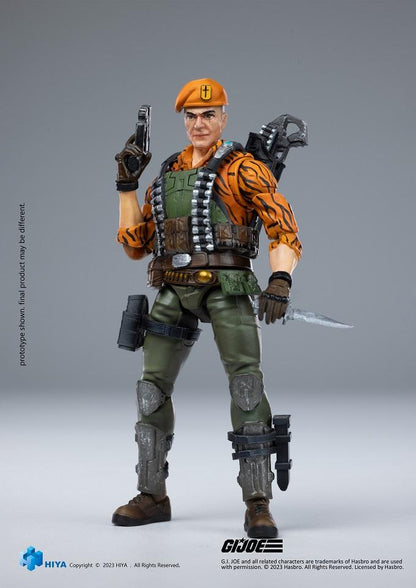 (Rare) G.I.Joe Flint Tiger Force Ver. Exquisite Mini Series 1/18 Scale - Action Figure By HIYA Toys
