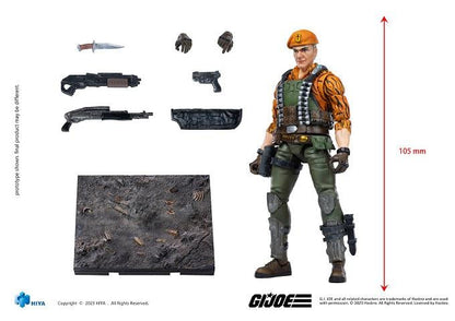 (Rare) G.I.Joe Flint Tiger Force Ver. Exquisite Mini Series 1/18 Scale - Action Figure By HIYA Toys